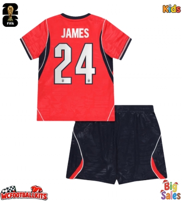 England Reece James #24 Replica Away Stadium Kit for Kids World Cup 2026 Short Sleeve (+ pants)